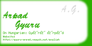 arpad gyuru business card